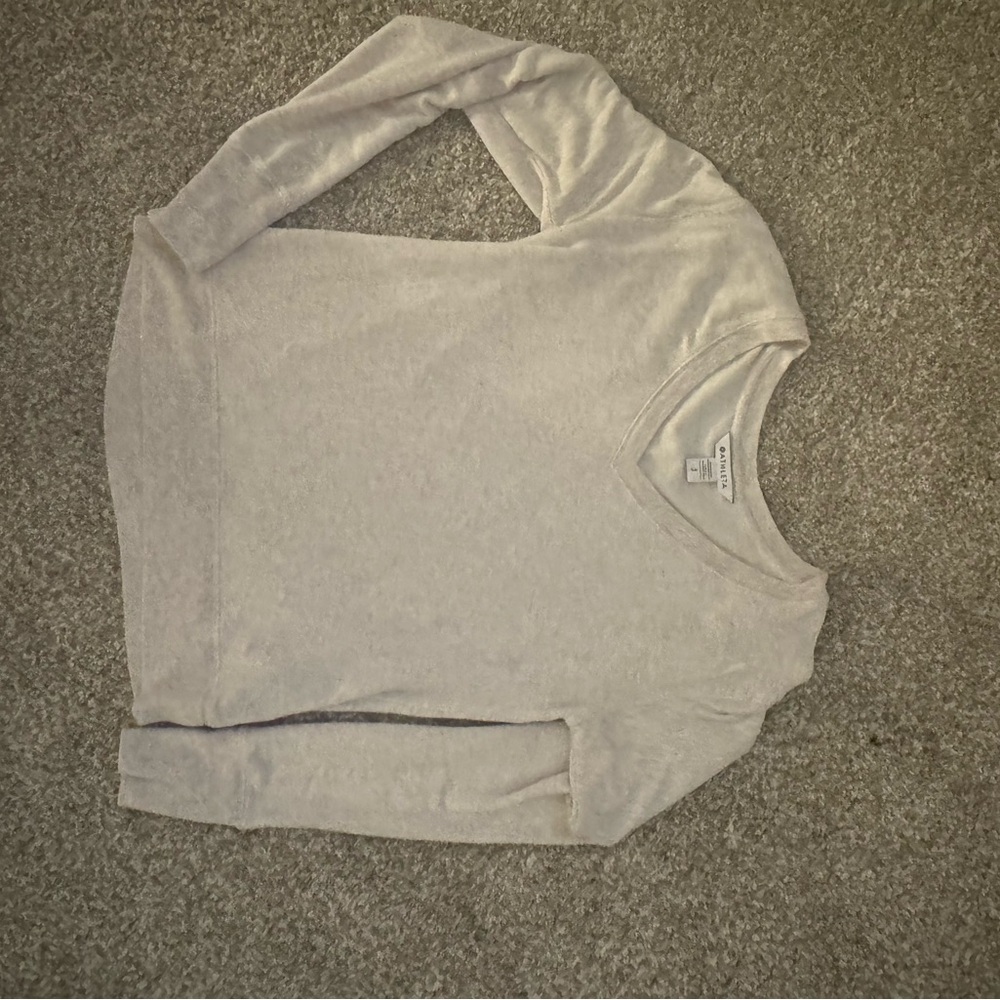 Women's Cream Athleta V-Neck Top